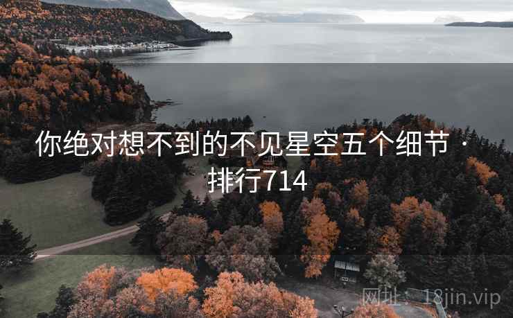 你绝对想不到的不见星空五个细节 · 排行714