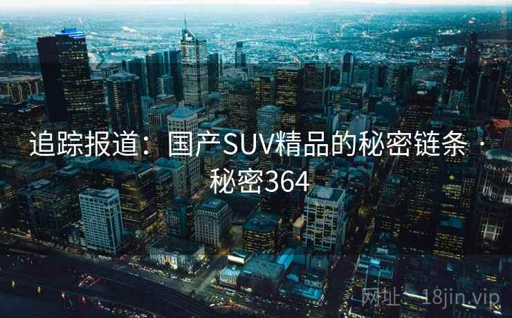 追踪报道：国产SUV精品的秘密链条 · 秘密364