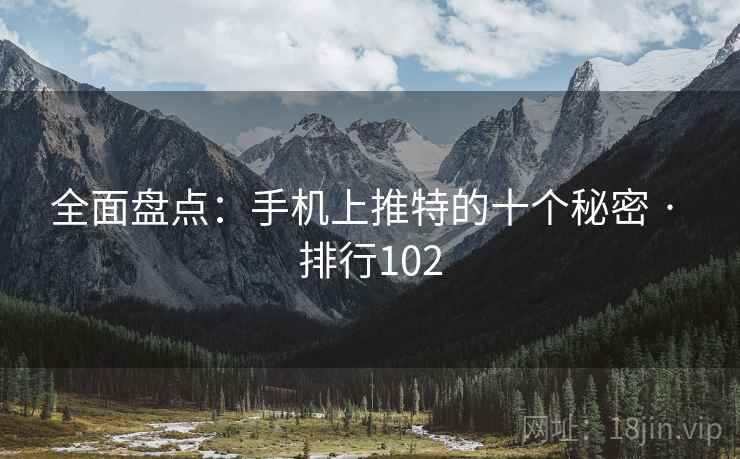全面盘点：手机上推特的十个秘密 · 排行102
