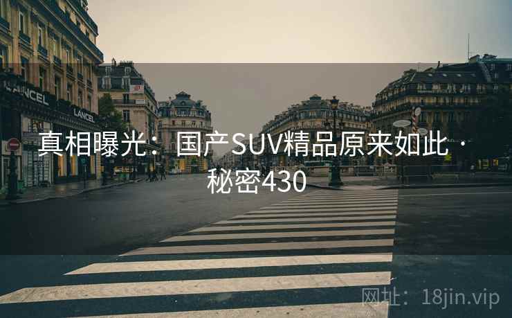 真相曝光：国产SUV精品原来如此 · 秘密430