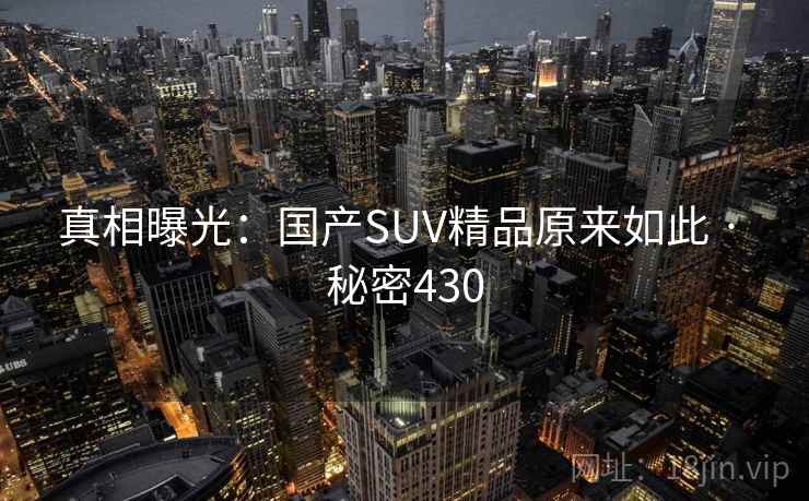 真相曝光：国产SUV精品原来如此 · 秘密430