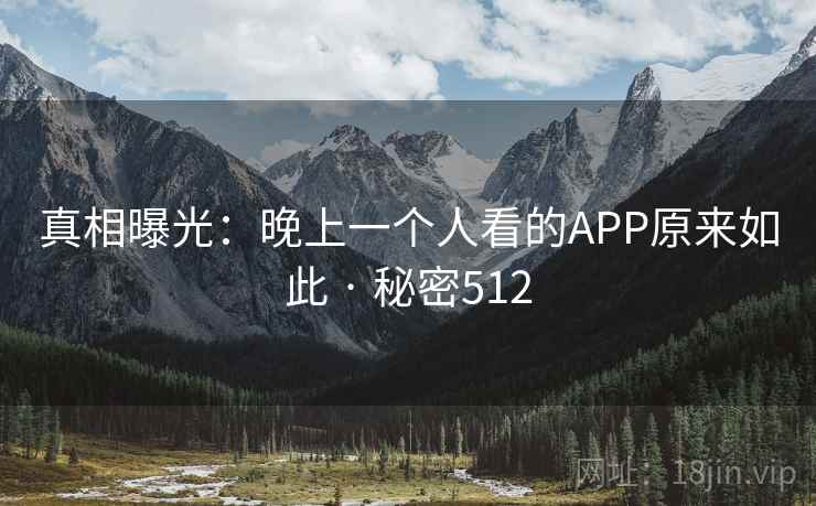 真相曝光：晚上一个人看的APP原来如此 · 秘密512